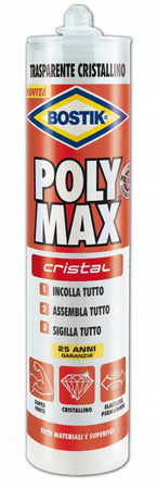 ADESIVO PROFESSIONALE PER IL MONTAGGIO SILICONE BOSTIK TRASPARENTE GR. 300