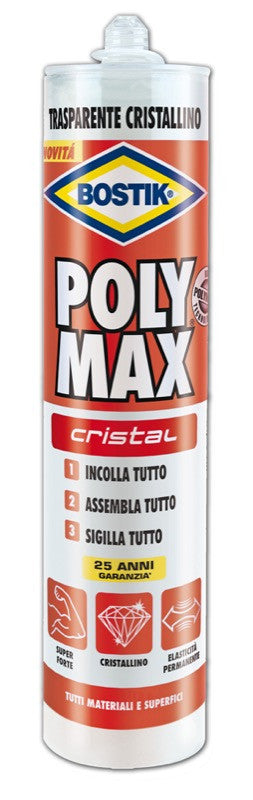 ADESIVO PROFESSIONALE PER IL MONTAGGIO SILICONE BOSTIK TRASPARENTE GR. 300