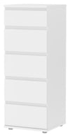 KIT CASSETTIERA CASSETTONE 5 CASSETTI NOVA CM. 40X40X105H BIANCO O ROVERE