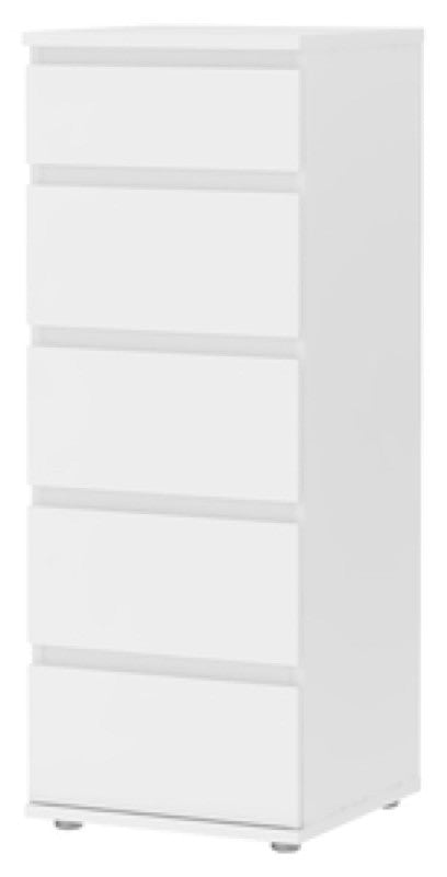 KIT CASSETTIERA CASSETTONE 5 CASSETTI NOVA CM. 40X40X105H BIANCO O ROVERE