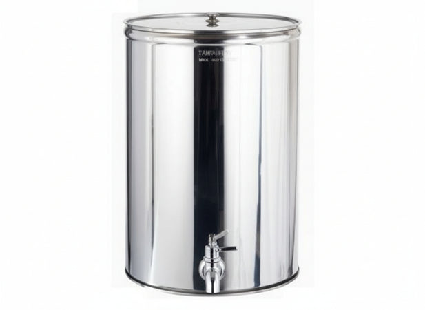 SERBATOIO ACCIAIO INOX CONTENITORE ENOLOGICO VINO OLIO CISTERNA RECIPIENTE LT300