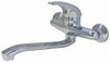 MISCELATORE LAVELLO A PARETE PERLA IN OTTONE CROMATO CARTUCCIA mm. 40