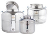 BIDONI BIDONE CONTENITORE FUSTO ACCIAIO INOX PER OLIO SANSONE LT.50