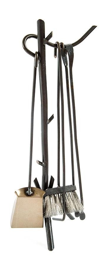 SET ATTREZZI CAMINO MOD.NATURA 27 x 18 x 64H ACCESSORI PER CAMINETTO