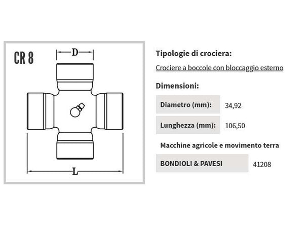 Crociera Cardanica 34.92X106