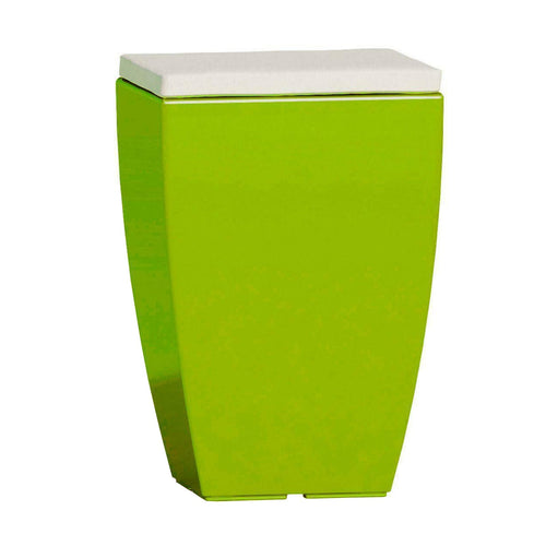 Poltroncina Comfy Fine pouf in resina con cuscino alto confortevole Made in Italy