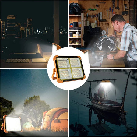 m MU Faretto LED Portatile Ricarica Solare e USB 15W 20W 27W 35W LED