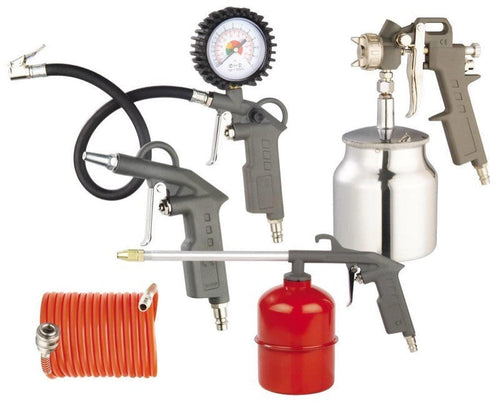 KIT ACCESSORI PER COMPRESSORI 5 PEZZI COMPRESSORE