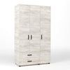 Kit Armadio 3 Ante con 2 Cassetti cm. 120x52x205H