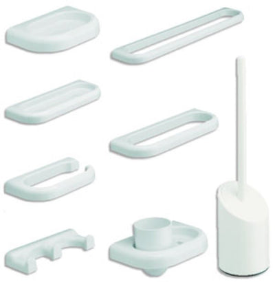 KIT ACCESSORI DA BAGNO 9 PEZZI SERIE LINEA