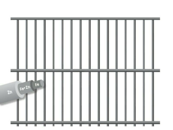 Rete elettrosaldata per gabbie in metallo, maglia rettangolare 25 x 13 mm