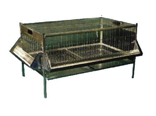GABBIA PER PULCINI CON MANGIATOIA E BEVERINO CM. 94X54X63H