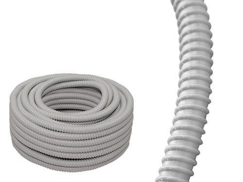 GUAINA FLESSIBILE GRIGIA PER CAVI ESTERNI D.20 MM MT.30 TUBI TUBAZIONE ESTERNA