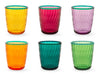 Set 6 Bicchieri in acrilico colorati cl43H&H