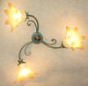 PLAFONIERA APPLIQUE DA MURO NUVOLA LAMPADE LAMPIONI LANTERNE APPLIQUE VERDE ORO