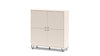 KIT MOBILE CREDENZA MULTIUSO 4 ANTE 123X40X135H CM MODERNO NORDICO