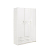 LINEA MODERN ARMADIO 3 ANTE + 2 CASSETTI BIANCO FRASSINO CM. H210X135X52