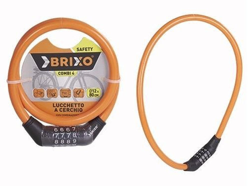 LUCCHETTI LUCCHETTO BRIXO A CERCHIO PER CICLI BICICLETTE CM.12X80