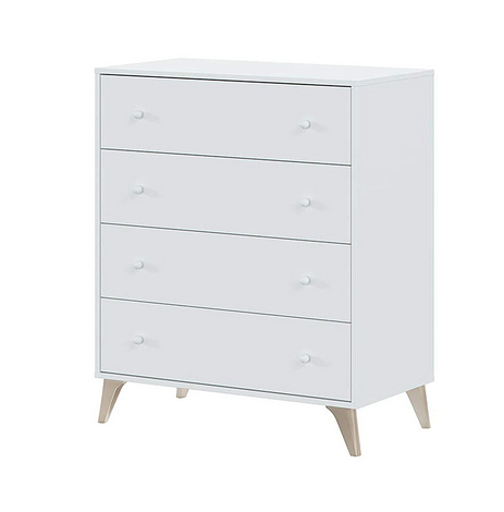 KIT CASSETTONE CASSETTIERA COMO' 4 CASSETTI BIANCO NORDICO 77,5X40X95H CM MOBILE