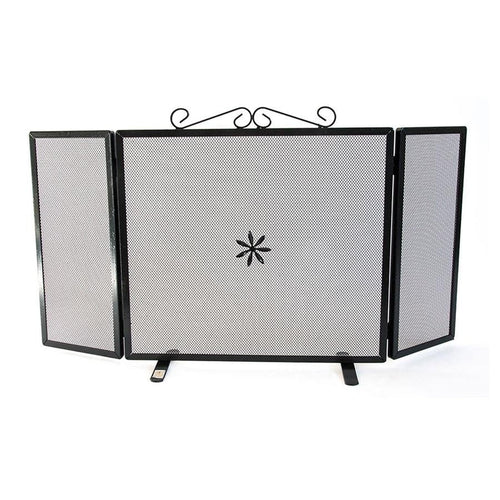 SCHERMI PARASCINTILLE FERRO BATTUTO SPORTELLO CM102X18X51 3ANTE CAMINO CAMINETTO