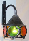 LANTERNA A MURO COLORI IN FERRO BATTUTO LANTERNE APPLIQUE LAMPIONE LAMPADE