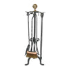 SET ATTREZZI CAMINO GIGANTE ACCESSORI PER CAMINETTO CM. 27X81H