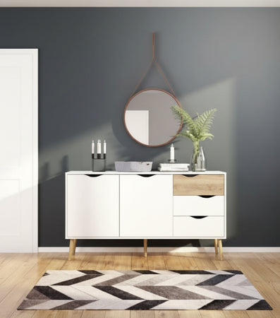 KIT CREDENZA OSLO 2 ANTE + 3 CASSETTI CM.147X39X91H