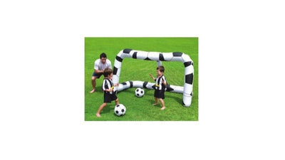 PORTA GIOCO CALCIO ARREDO BABY CON DUE PALLONI GONFIABILI CM. 213X122X137H