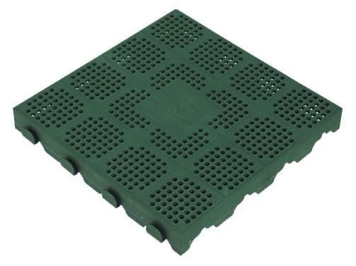 PAVIMENTO PIASTRELLE IN PVC VERDE CM. 40x40xH4,5 ARREDO GIARDINO PZ. 4