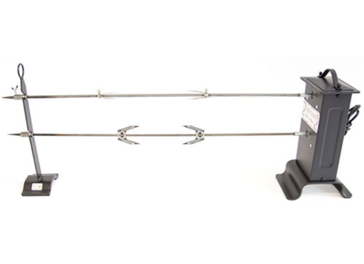 KIT GIRARROSTO ELETTRICO PER CAMINETTO CON 2 SPIEDI E 4 FORCHETTE