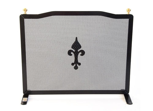 SCHERMI PARASCINTILLE CON POMOLI IN FERRO BATTUTO CM.50X18X42