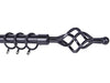 SCORRITENDA BRIXO ETRURIA BLACK SPIRAL BASTONE PER TENDE ARREDO CASA