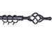 SCORRITENDA BRIXO ETRURIA BLACK SPIRAL BASTONE PER TENDE ARREDO CASA