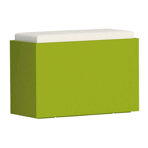 Poltroncina Comfy Roomy pouf in resina con cuscino alto confortevole Made in Italy