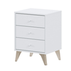 KIT Comodino Camera da Letto legno 40x33.5x56h cm SWETT Bianco