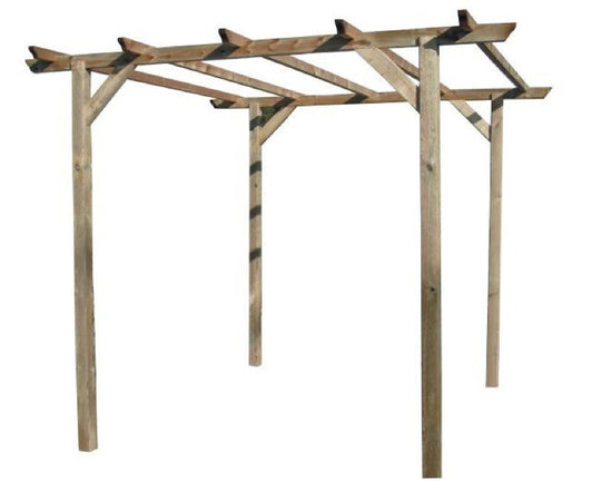 GAZEBO PERGOLA IN PINO IMPREGNATO CM. 300X300X240H