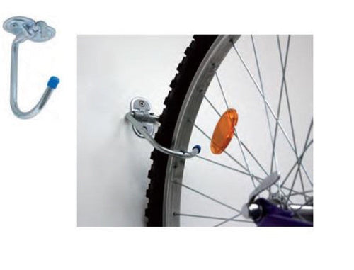 GANCIO PORTABICI ZINCATO PER BICICLETTE A PARETE E SOFFITTO PEZZI 2