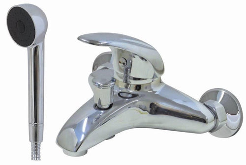 MISCELATORE VASCA DOCCIA ESTERNO PERLA IN OTTONE CROMATO CARTUCCIA mm. 40