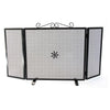 SCHERMI PARASCINTILLE FERRO BATTUTO SPORTELLO CM.91X18X50 A 3ANTE CAMINETTO