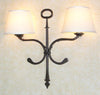 APPLIQUE LANTERNA LOIRA 2 LUCI IN FERRO BATTUTO CRUCCOLINI LAMPADE LAMPIONE