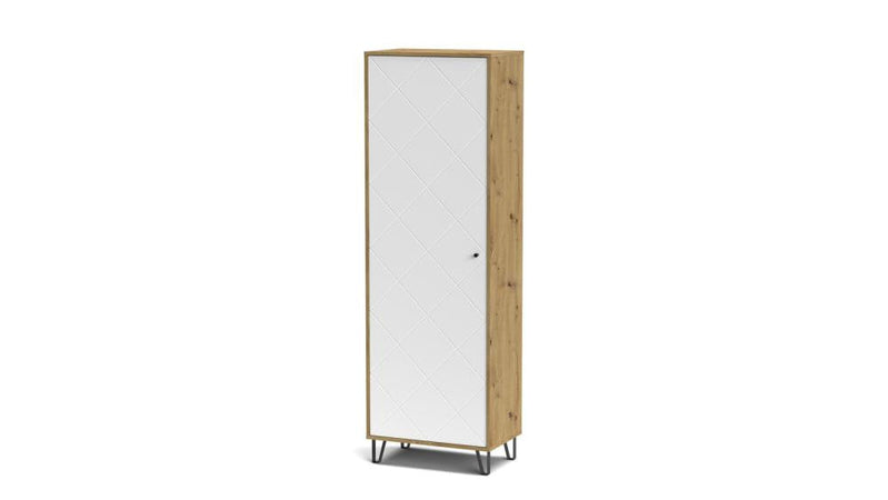 KIT MOBILE BOLLO 1 ANTA BO17 CM. 63X40X194 ROVERE ARTISAN/BIANCO