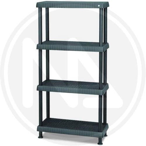 SCAFFALI SCAFFALE KIT IN POLIPROPILENE 4 RIPIANI 70x30x130H CM GRIGIO SCURO