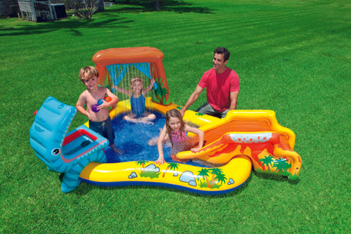 GIOCO GONFIABILE PISCINA INTEX PLAYCENTER DINOSAURI CM. 249X191X109H