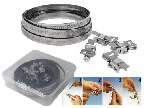 FASCETTE FASCETTA SERRATUBI A METRAGGIO KIT DA 5 MT