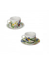 Tazzina caffè fiori di campo set 2 pezzi new bone china
