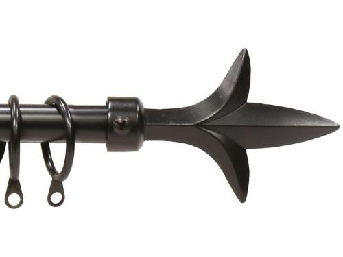 SCORRITENDA BRIXO ETRURIA BLACK LANCIA BASTONE PER TENDE ARREDO CASA