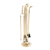 SET ATTREZZI CAMINO MOD. OTTONE CIGNO CM. 18XH70 ACCESSORI PER CAMINETTO