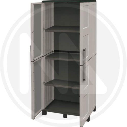 ARMADIO CON RIPIANI IN RESINA MAURER LINEA ECO CM. 68x37x169H GRIGIO TUTTOPIANI