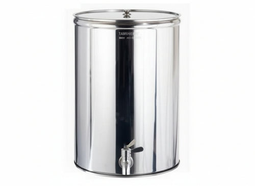 SERBATOIO ACCIAIO INOX CONTENITORE ENOLOGICO VINO OLIO CISTERNA RECIPIENTE LT100