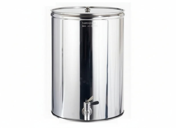 SERBATOIO ACCIAIO INOX CONTENITORE ENOLOGICO VINO OLIO CISTERNA RECIPIENTE LT100